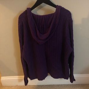 St. John’s Bay Purple Cable knit Zip Up Sweater